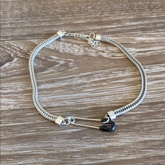 None Jewelry - Emo safety pin necklace